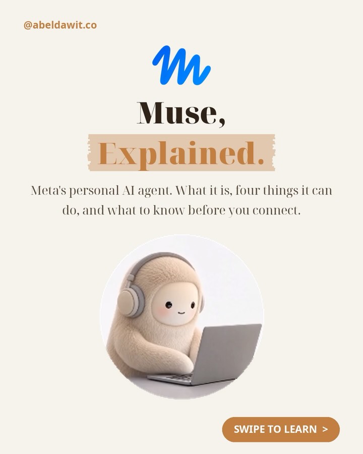 First slide of the post What Meta's Muse Actually Does.